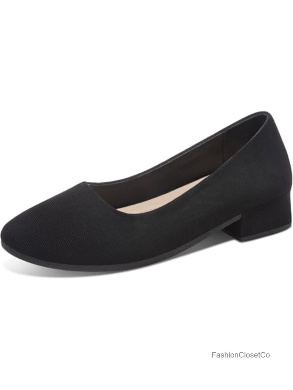 Women's Low Block Chunky Heels Pumps - Round Toe Office